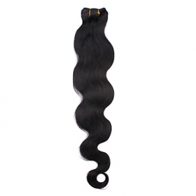 Wholesale Raw Cuticle Aligned Natural Textures Black Color Wavy Bundle Virgin Indian Temple Vendor Human Hair <b>Extensions</b> - Product Image 6