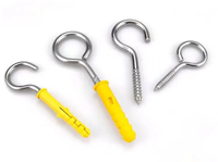 Boulon à oeil à crochet en acier inoxydable 304 zingué La Chine a fabriqué des boulons à crochet à vis murales filetées Schrauben avec système métrique à tête ovale