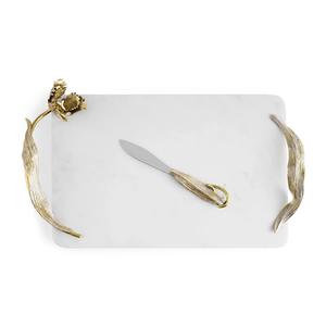 Plateau de service exquis Planche à fromage en marbre avec couteau Article de luxe en décoration de service de qualité supérieure au prix le plus bas - Product Image 2