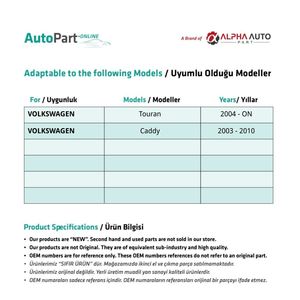 Lève-vitre en plastique pour Volkswagen Caddy, Touran - DROITE - Product Image 2