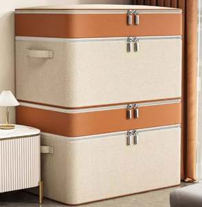 Extra Large <b>Storage</b> <b>Bag</b> with Lid New Two-layer Non-woven <b>Storage</b> <b>Bag</b> for Organizing and Storing Quilts Clothing Toys - Product Image 6