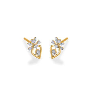 Pendientes de Corona de Cristal con Oro y Diamantes - Product Image 3