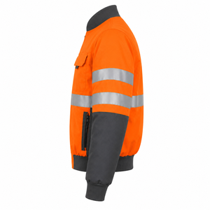 Chaqueta de Seguridad Reflectante de Alta Visibilidad, Resistente al Agua, Color Naranja Grafito, Unisex, Ropa de Trabajo Industrial, Personalizable al por Mayor - Product Image 4