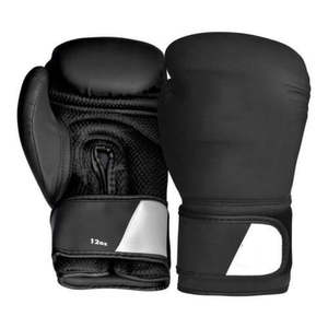 Guantes de boxeo de color negro guantes de boxeo transpirables y duraderos de cuero Premium para entrenamiento y lucha - Product Image 3