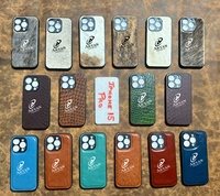 Nouvelle Arrivée Étui Téléphone en Cuir Véritable Motif Élégant Personnalisé Luxe Vintage Haute Qualité pour iPhone 15 Pro