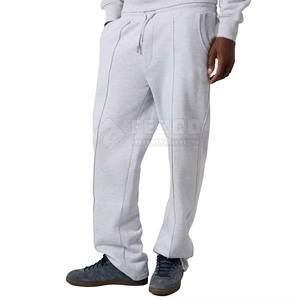 Nuevo diseño de calidad superior Mezcla de poliéster/algodón Cintura elástica ligera Pantalón de sudor recto alto para hombres 2025 Hecho a medida - Product Image 3