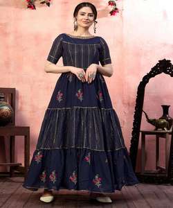 ROBE DE TRAVAIL EN FIL DE BRODERIE DE SOIE RAYONNE LA PLUS CHOISIE SOIT SOIDE DUPATTA FÊTE PORTE PRIX DE GROS FABRICATION VÊTEMENT ETHNIQUE Vêtements - Product Image 2