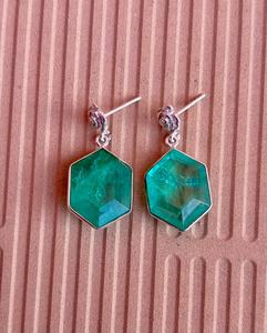 ต่างหูแฮนด์เมดสีเงินสเตอร์ลิงสี925ต่างหูผู้หญิงสวย - Product Image 1