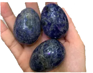 Yoni huevo sodalita huevos de piedra natural en forma de piedra huevo de Jade Semi Preciosa Protección Energética Ejercicio Vaginal Mayorista - Product Image 4