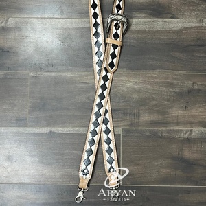 Correa de cuero genuino para bolso de repuesto con patrón a cuadros ajustable de último diseño personalizado, accesorios para bolso - Product Image 1