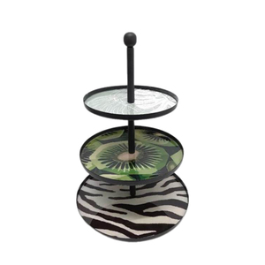 Soporte de pastel de forma redonda de Metal decorativo clásico acabado negro para soporte de exhibición de fiesta de cumpleaños de boda hecho a mano a granel - Product Image 3