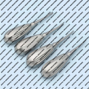 Lot de 4 élévateurs dentaires courbes de 2 mm à 5 mm en acier inoxydable pour extraction dentaire et chirurgie buccale – Instruments chirurgicaux dentaires - Product Image 3