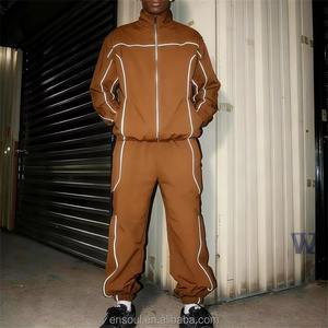 ชุดวอร์ม2ชิ้นสำหรับผู้ชายชุดกันลมไนล่อน100% ผลิตจาก OEM - Product Image 3