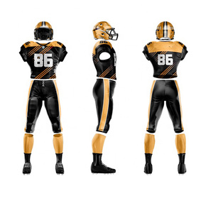 Fabricant d'uniformes d'équipe de football américain sur mesure, maillot et pantalon à manches courtes, respirant et anti-humidité - Product Image 4