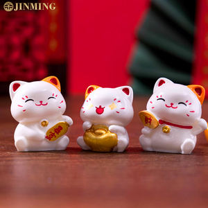 Custom Fiberglass Resin Crafts Lucky <strong>Cat</strong> Miniature Animal Statues Children's Party Car Suspension Decorative <strong>Sculptures</strong> - Product Image 3