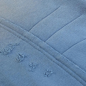 Manufacturer High Quality Acid Washed Distressed Lined Winter Hoodie Custom Logo 100% Polyester Knitted Fleece <b>Pullover</b> - Product Image 6