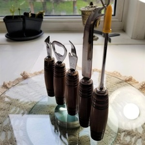 Stylish Wooden Handle Bar Tool Set Bareware For Home Bar Kitchen Table Display <b>Office</b> <b>Desk</b> And Parties Handcrafted From India - Product Image 5