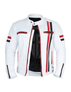 OEM แจ็กเก็ตหนังสำหรับแข่งรถเสื้อแจ็กเก็ตพิมพ์ลายมอเตอร์ไซด์กันน้ำได้ดีดีไซน์ล่าสุดระบายอากาศได้ดีขนาดพิเศษ - Product Image 1