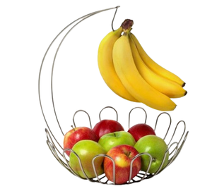 Cesta de alambre de hierro de aluminio Estilo clásico Metálico Accesorios de cocina de lujo Cesta de fruta de metal decorativa - Product Image 2