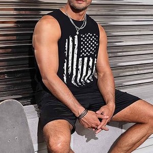 Verano al aire libre secado rápido Fitness sin mangas Hombre Tank Tops camisas gimnasio chaleco para hombres hecho por Dress Sports - Product Image 6