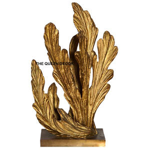 Haute qualité feuille Designer aluminium métal plaqué or aspect attrayant Table Sculpture décorative - Product Image 1