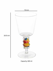 Gobelet à vin en verre artistique Wigwag de l'approvisionnement direct de l'usine, parfait pour la maison et l'hôtel, verres à bière à prix économique - Product Image 3