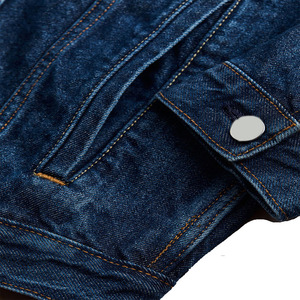 Chaqueta vaquera personalizada de 100% algodón para invierno con etiqueta privada y logotipo personalizado tela ligera - Product Image 2