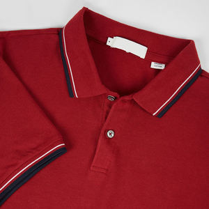 เสื้อโปโลซักได้สำหรับผู้ชายเสื้อสีตัดกันพิมพ์โลโก้ตามสั่ง - Product Image 6