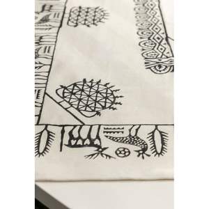 Mantel Cuadrado Étnico de Algodón Hitit de 155x155cm, Cubierta Decorativa para Mesa de Comedor con Encaje Tejido para Uso Doméstico - Product Image 3