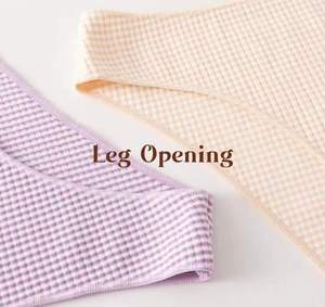 Braguitas de poliéster para mujer, alta elasticidad, costura exquisita, frescas y encantadoras, con estampado a cuadros, ropa interior femenina, lencería. - Product Image 5