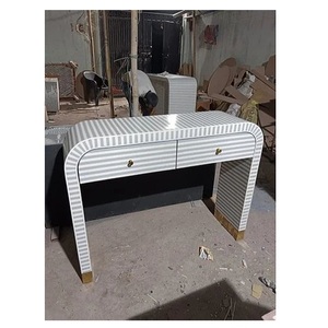 Buffet de salon moderne en bois de manguier massif avec 4 6 options à 9 tiroirs - Product Image 1