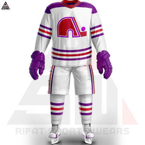 เครื่องแบบฮ็อกกี้น้ำแข็งขายดีใหม่ล่าสุดพร้อมโลโก้100% ออกแบบได้ตามต้องการจากโพลีเอสเตอร์ใหม่ล่าสุด - Product Image 1