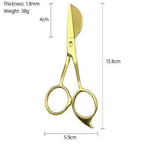 Ciseaux à appliques de bec de canard pour l'art de la pile Ciseaux à poignée décalée incurvée pour la broderie Fil de tissu Tricot Couture Arts Craft - Product Image 2