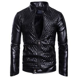 Autumn Winter Real Cow <b>Skin</b> <b>Sheep</b> <b>Skin</b> Leather <b>Jacket</b> Genuine Leather Stand Collar Men Leather <b>Jacket</b> Customized Blank Plus Size - Product Image 4