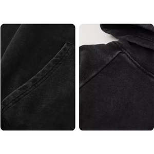 Chándal con hombros descubiertos y logotipo personalizado, fabricante de ropa de alta calidad 100% algodón polar lavado ácido, chándal - Product Image 6