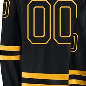 Jersey de hockey sobre hielo para hombre, suéter deportivo, letras cosidas, números, camisetas de hockey sobre hielo, 100% poliéster, transpirable, estampado personalizado - Product Image 2