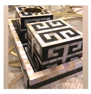 Juego de Bandeja y Quemador de Incienso Bakhoor con Incrustaciones de Madreperla Verde, Diseño Religioso de Estrella de Anís, Especial para Ramadán y Eid, Oud de Oriente Medio, Venta Caliente de Fábrica - Product Image 1