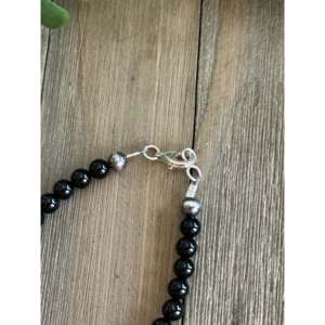 Navajo Strung Onyx Freshwater Pearl & <b>Sterling</b> <b>Silver</b> <b>Beaded</b> <b>Bracelet</b> - Product Image 5
