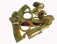 Sextant nautique marin en laiton de 8 "| Instrument d'artisanat en métal à collectionner Astrolabe maritime pour la navigation des navires et la décoration nautique