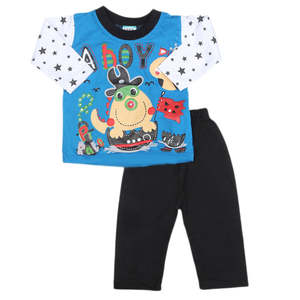 Traje de 2 Piezas de Manga Larga para Niños - Azul - Product Image 4
