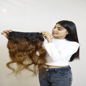 Extensions de cheveux indiens vierges Remy 12 "14" 16 "non traités HD Water Wave Curly Machine Extensions de cheveux humains de haute qualité - Product Image 6