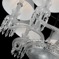 Lustre moderne en cristal avec bras en verre chromé, lustre de salon, décoration d'hôtel de luxe, lampes suspendues