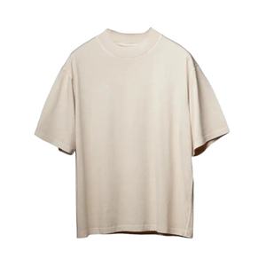 Camiseta para hombre 100% algodón 240sm calidad de gran tamaño Boxy Fit hombro caído diseño personalizado en blanco cuello simulado Camiseta de calidad Premium - Product Image 1