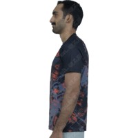 T-shirt ample pour homme en polyester tricoté à séchage rapide, imprimé intégral, style hip-hop, écologique et respirant, vente en gros