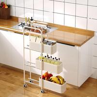 Étagère de rangement pour épices étroite à trois couches en métal avec roues universelles Organisateur de salle de bain cuisine à domicile