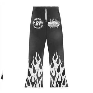 Conjunto de sudadera con capucha y pantalones de chándal acampanados con estampado de abullonado en 3D personalizado para hombre, conjunto de sudadera de moda de invierno Unisex - Product Image 4