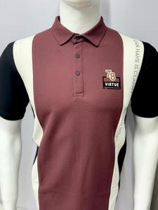 T-shirt en coton mélangé pour homme avec design coloré élégant et logo brodé sur le devant - Product Image 5