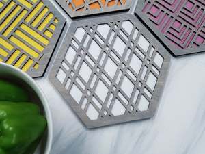 Salvamanteles de MDF hechos a mano de último diseño para platos calientes y ollas Posavasos personalizados de alta calidad Mantel de mesa de lujo Mantel individual de MDF - Product Image 5