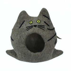 100% Wool Felt Cat Cave New Zealand Wool Cat <b>House</b> handmade felt cat cave - Product Image 5