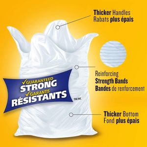 Sacs poubelle Glad White - Hauts - 45 litres - Parfum frais et propre - Jetables - Recyclables et biodégradables - Pack économique - Fabriqué en Allemagne - Product Image 4